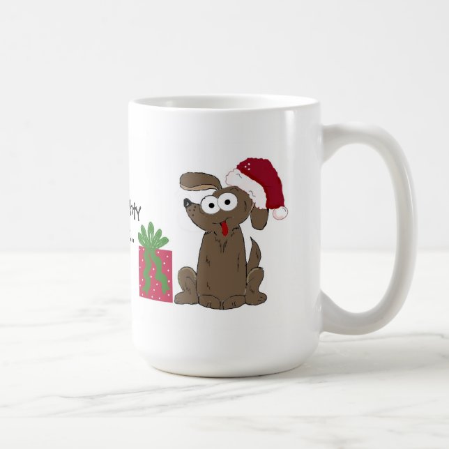 Funny Cartoon Dog with Saying Coffee Mug (Right)