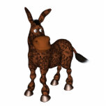 Funny Cartoon Donkey Photo Sculpture Magnet<br><div class="desc">An amusing cartoon style donkey created with 3D art.</div>