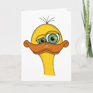 Funny Cartoon Duck Card