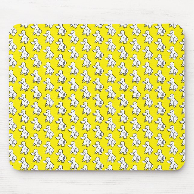 Funny Cartoon Duck or Penguin Mouse Mat (Front)