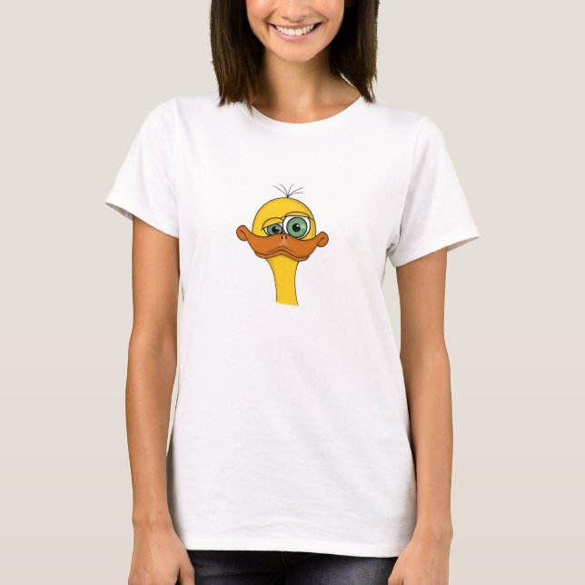 Funny Cartoon Duck T-Shirt (Front)