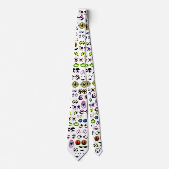 Funny Cartoon Eyes & Eyeballs Novelty Tie (Front)