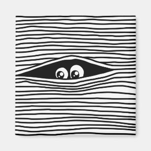 Funny Cartoon Eyes Watching Unseen Magnet