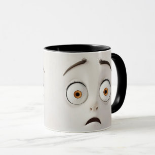 Funny Cartoon Face 3-D Wrap Mug