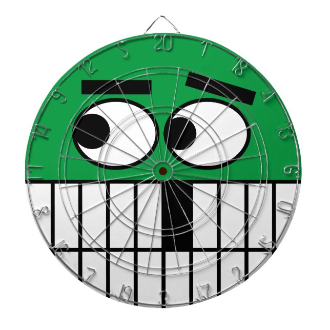 Funny cartoon face dartboard game (custom colour) (Front)