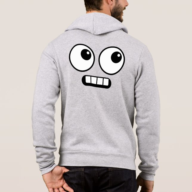 Funny Cartoon Face Front & Back Hoodie (Back)