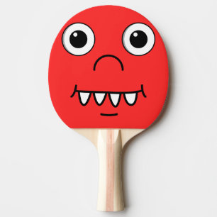 Funny Cartoon face Ping Pong Paddle