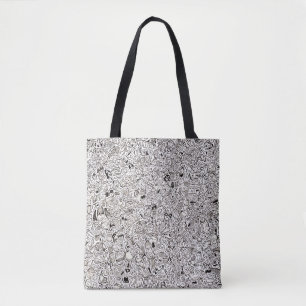 Funny Cartoon Faces Drawing Tote Bag