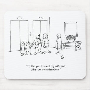 Funny Cartoon Family Accountant Gift! Mouse Mat