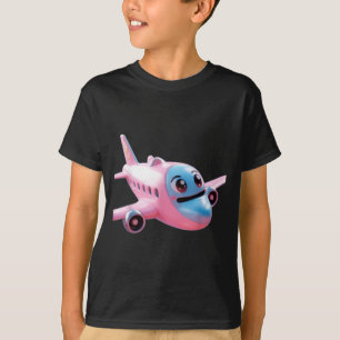 Funny Cartoon Flight with Rose Uni Design for T-Shirt