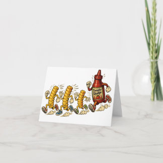 Funny Cartoon Food Art Card