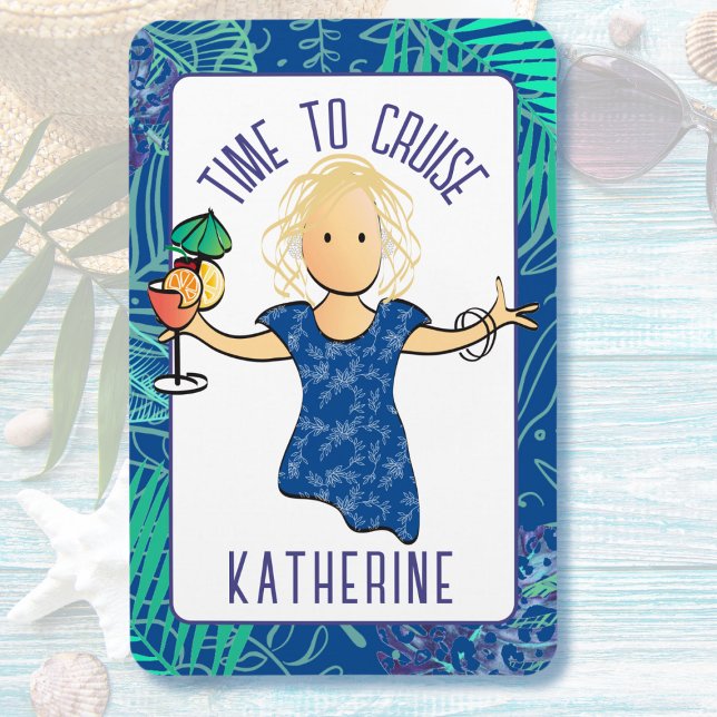 Funny Cartoon for Her Tropical Beach Cruise Door  Magnet (Creator Uploaded)