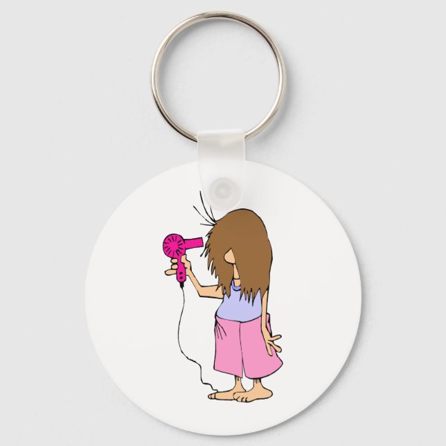 Funny Cartoon for Sleepyheads Key Ring (Front)