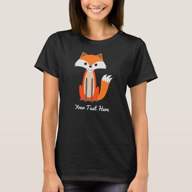 Funny Cartoon Fox Customised T-Shirt (Front)