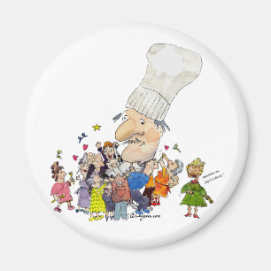 Funny Cartoon French Chef Magnet