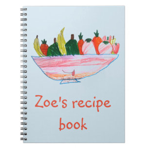 Funny cartoon fruit salad recipe book art