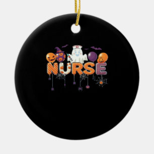 funny cartoon ghost nurse - Hot Nurse Halloween Ou Ceramic Tree Decoration