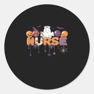 funny cartoon ghost nurse - Hot Nurse Halloween Ou Classic Round Sticker