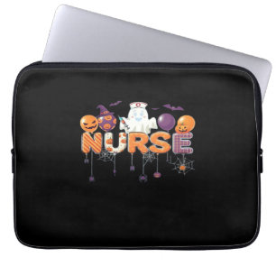 funny cartoon ghost nurse - Hot Nurse Halloween Ou Laptop Sleeve