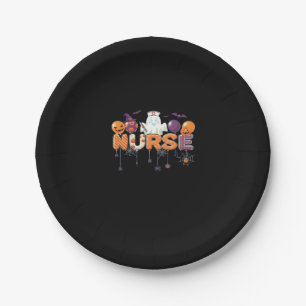 funny cartoon ghost nurse - Hot Nurse Halloween Ou Paper Plate