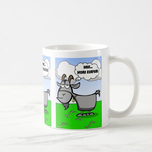 Funny Cartoon Goat quote Coffee Mug (Right)