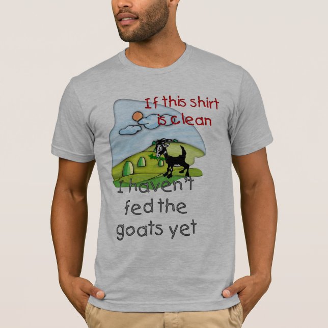 Funny Cartoon Goat Shirt Bella Canvas Fitted (Front)