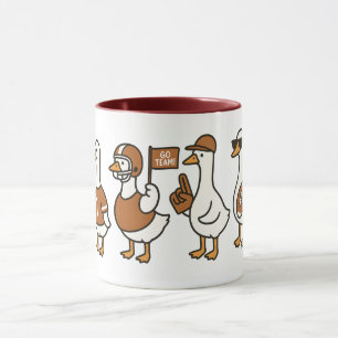 Funny Cartoon Goose Football Mug – Sports Fan Gift