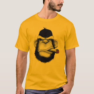 Funny Cartoon Gorilla T-Shirt – Yellow Graphic Tee