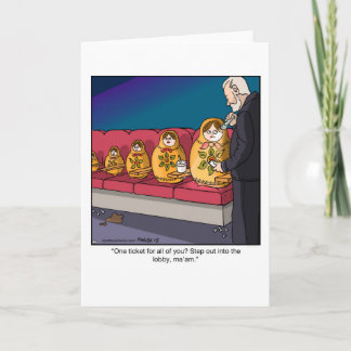 Funny Cartoon Greeting Card- Nesting dolls Scam Card