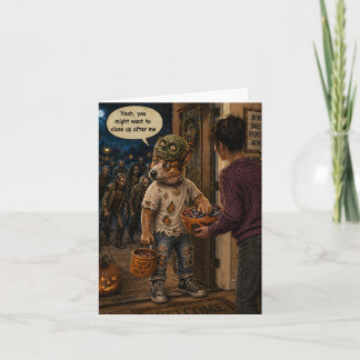 Funny Cartoon Halloween Card