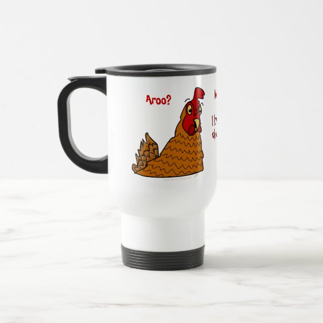 Funny Cartoon Hen I Love My Chickens Custom Mug (Left)