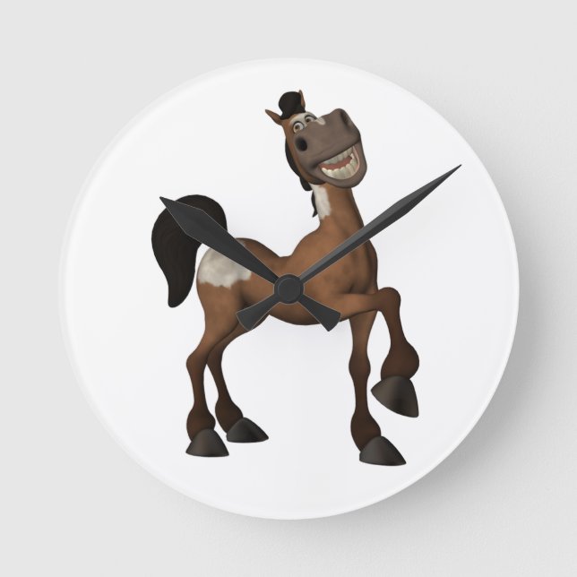Funny Cartoon Horse Clock (Front)