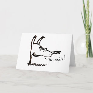 Funny Cartoon Horse Ta Dah! Congratulations Card
