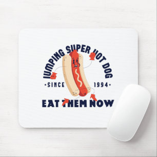 Funny Cartoon Hot Dog Art Graphic Tee Since 1994 Mouse Mat
