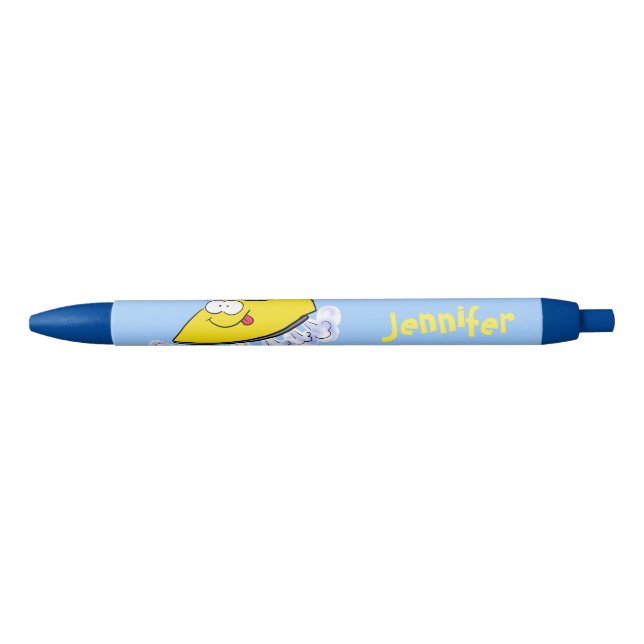 Funny cartoon iron laundry illustration black ink pen (Front)