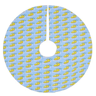 Funny cartoon iron laundry illustration brushed polyester tree skirt