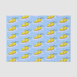 Funny cartoon iron laundry illustration tissue paper