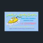 Funny cartoon ironing laundry service business card<br><div class="desc">A fun ironing or laundry service cartoon for happy customers.</div>