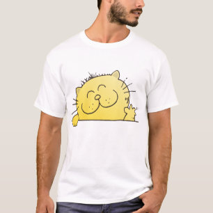 Funny Cartoon Kitty Hello T-Shirt