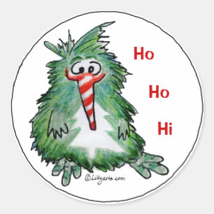 Funny Cartoon Kiwi Bird 2 Round Sticker