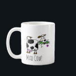 Funny Cartoon Mad Cow Mug- personalise it! Coffee  Mug<br><div class="desc">This funny mad cow design was created by artist LeahG exclusively for this store.</div>
