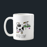 Funny Cartoon Mad Cow Mug- personalise it! Coffee  Mug<br><div class="desc">This funny mad cow design was created by artist LeahG exclusively for this store.</div>