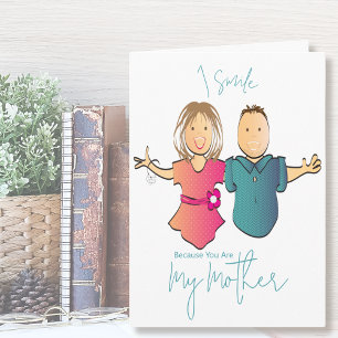 Funny Cartoon Mother from Son Mother's Day Card