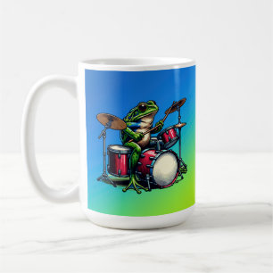 Funny Cartoon Octopus Playing Guitar Coffee Mug