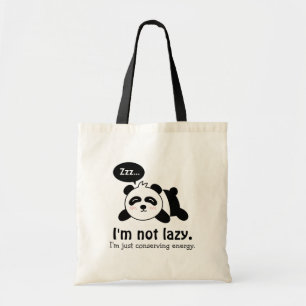 Funny Cartoon of Cute Sleeping Panda Tote Bag