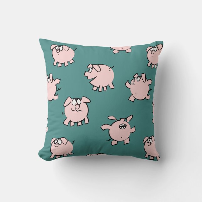 Funny Cartoon Pattern Pig Year Choose Colour Pillo Cushion (Front)