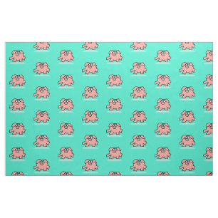 Funny Cartoon Pig Year 2019  choose colour 3 Fabri Fabric