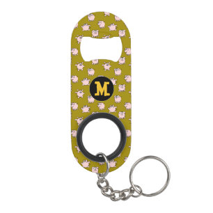 Funny Cartoon Pig Year Chinese Zodiac Monogram BOK