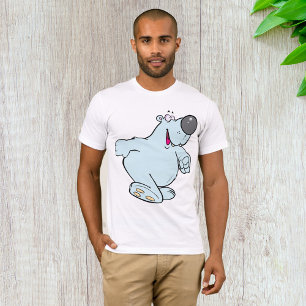 Funny Cartoon Polar Bear Cute Blue Character T-Shirt