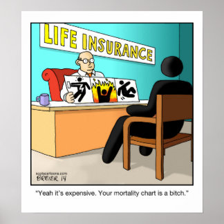 Funny Cartoon Poster- Actuary Poster